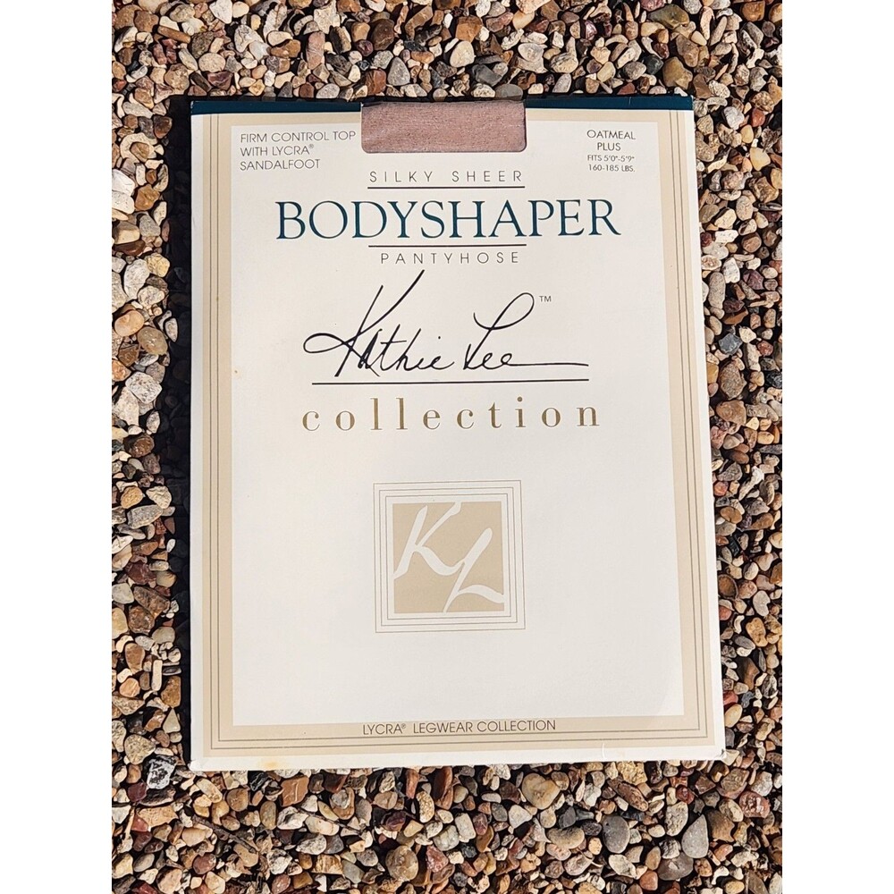 Kathie Lee BodyShaper Pantyhose Silky Sheer Plus Natural Control Top NOS Vintage